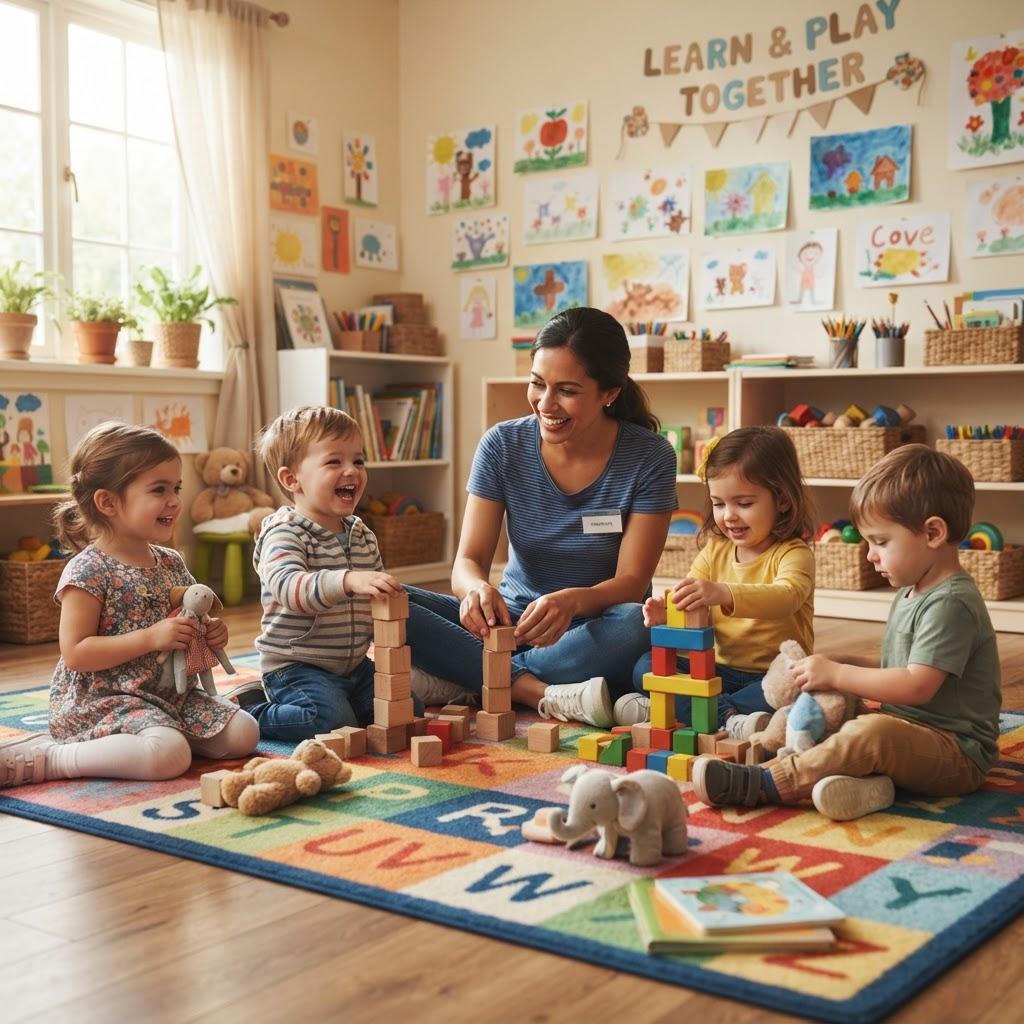 Toddlers at playgroup
