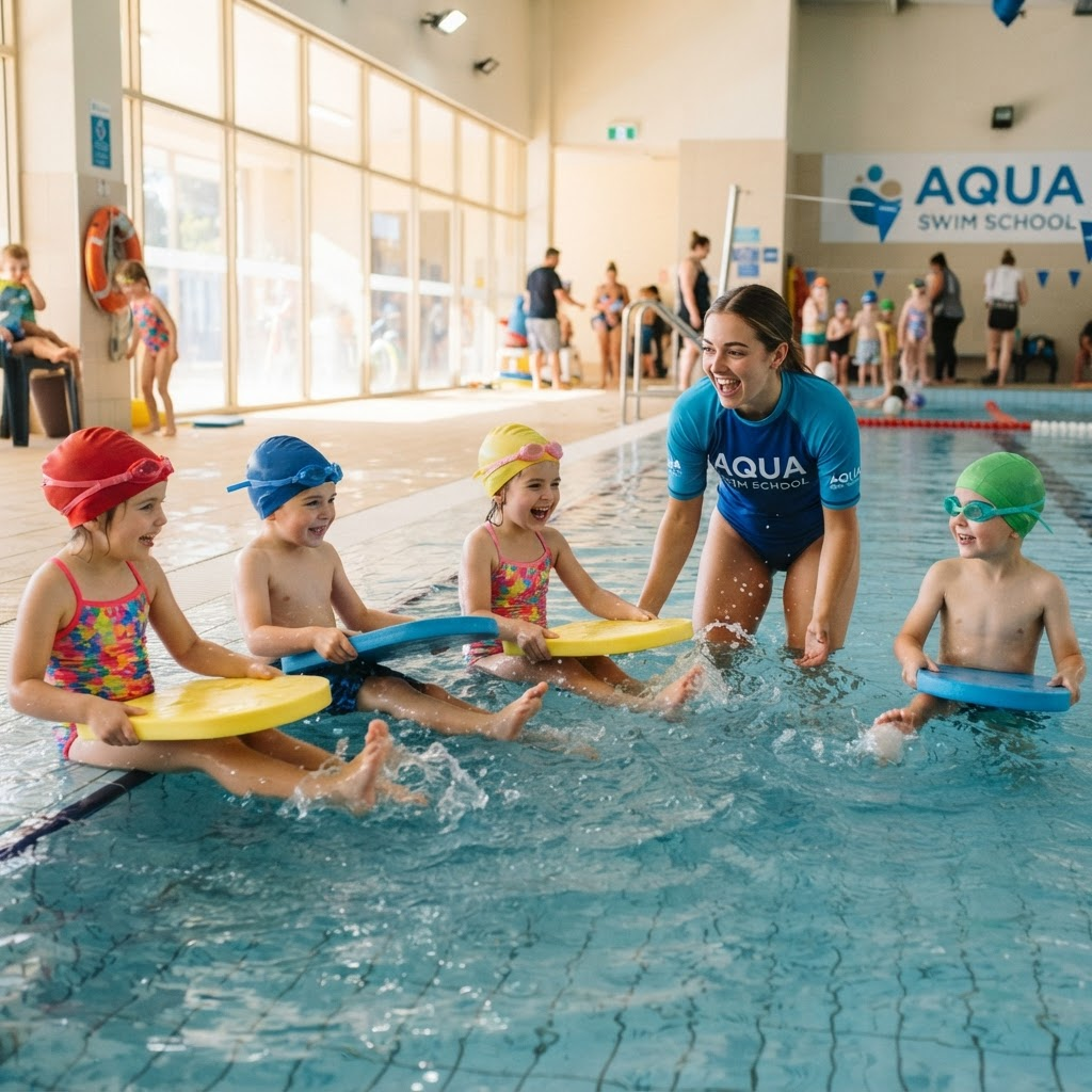 Kids swimming lesson
