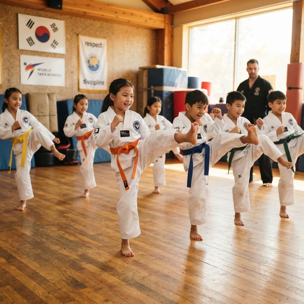 Kids taekwondo class